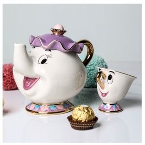 Beauty and The Beast Tea Pot and Cup